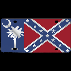 17005-46 SC State w/ Battle Flag Aluminum Tag