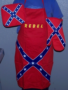 Rebel Flag Oven Set