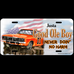 17070-23 Aluminium Car Tag Just a Good Ole Boy
