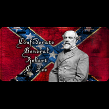 17070-294 Car Tag Aluminium Robert E Lee Battle Flag