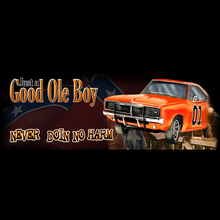 17030-6386 JUST A GOOD OLE BOY w/CHARGER Rear Truck Window Mural Dixie Outfitters