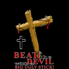 17073-4431 Beat The Devil With A Ugly Stick Christian Outfitters 12" Window Decal