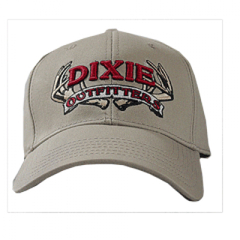 Cap 3D Embroidered w/ Deer Rack by Dixie Outfitters KHAKI