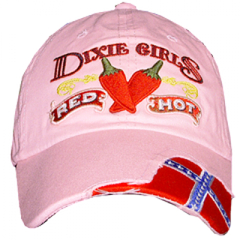 Cap 3D Embroidered Dixie Girls RED HOT PINK