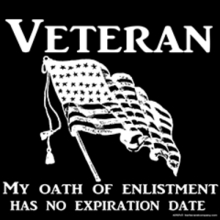 4262 VETERAN AMERICAN FLAG "My Oath of Enlistment Has No Expiration Date"